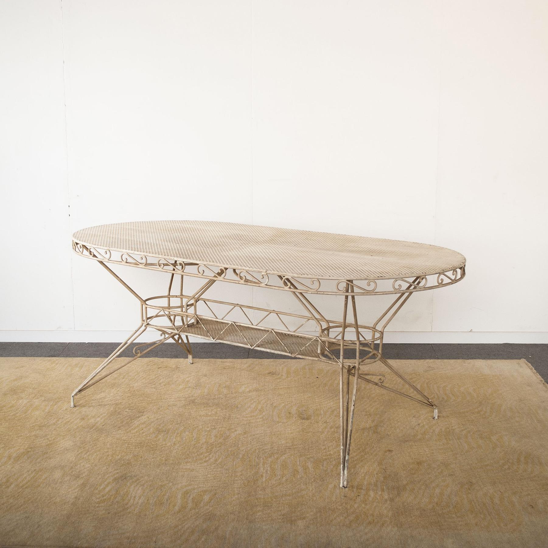 Mid-Century Modern Wrought Iron Table from the 1950s Casa E Giardino Gio Ponti Style