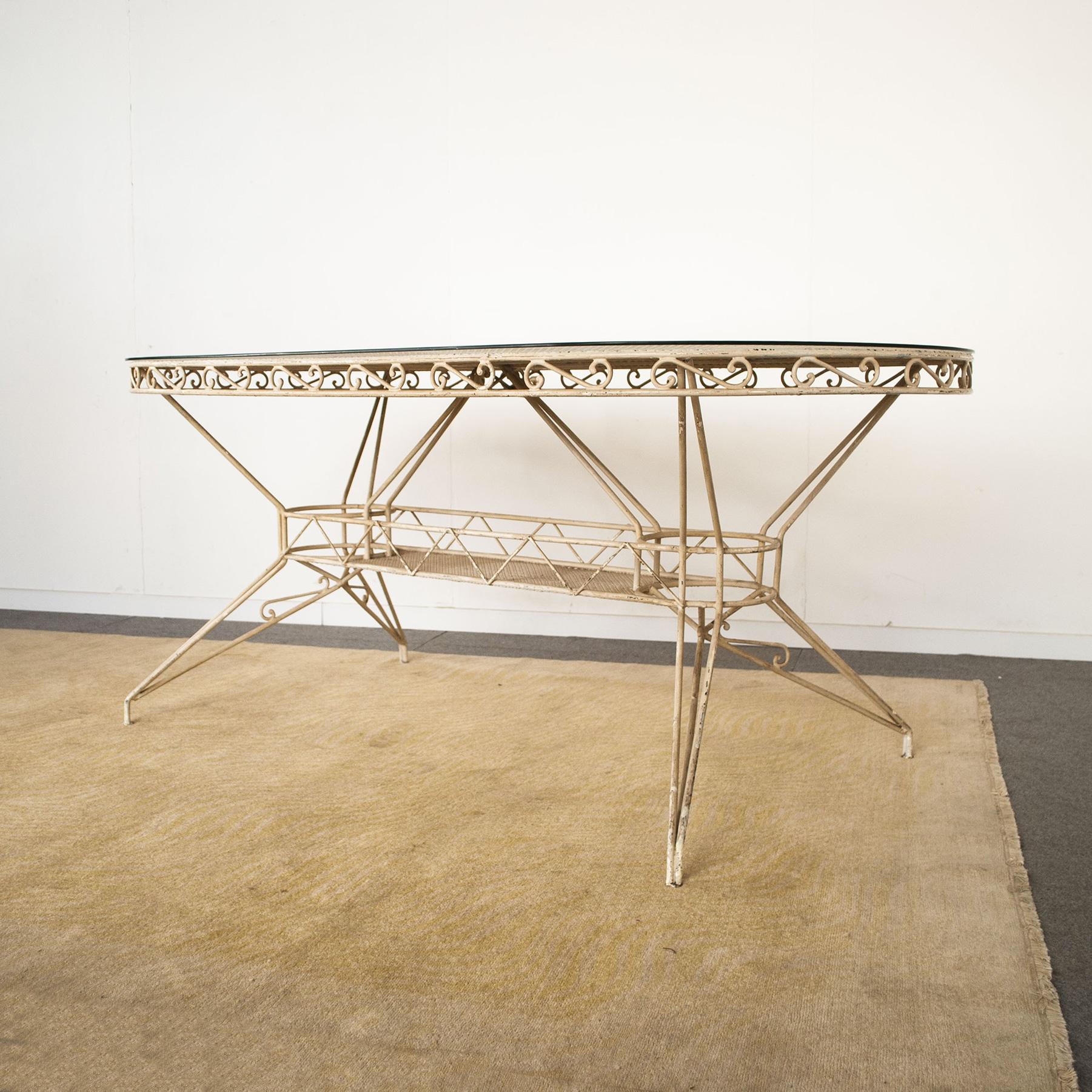 Wrought Iron Table from the 1950s Casa E Giardino Gio Ponti Style 1