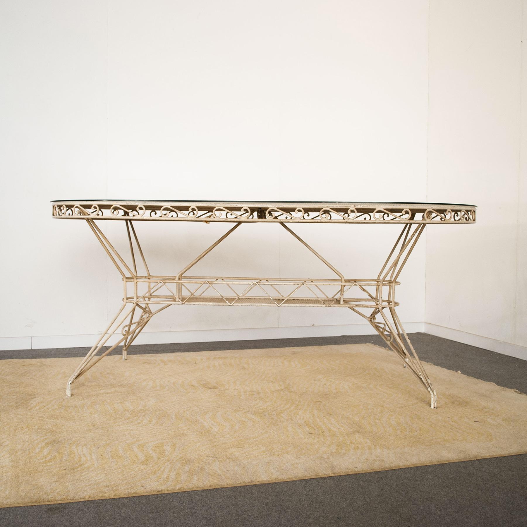 Wrought Iron Table from the 1950s Casa E Giardino Gio Ponti Style 2