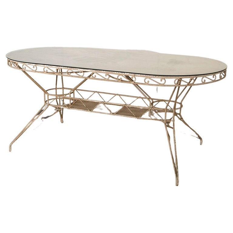 Wrought Iron Table from the 1950s Casa E Giardino Gio Ponti Style For