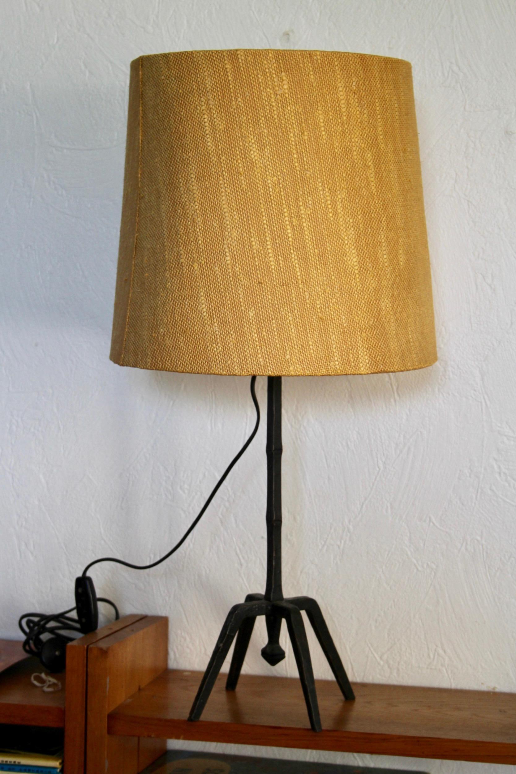 French Wrought iron table lamp