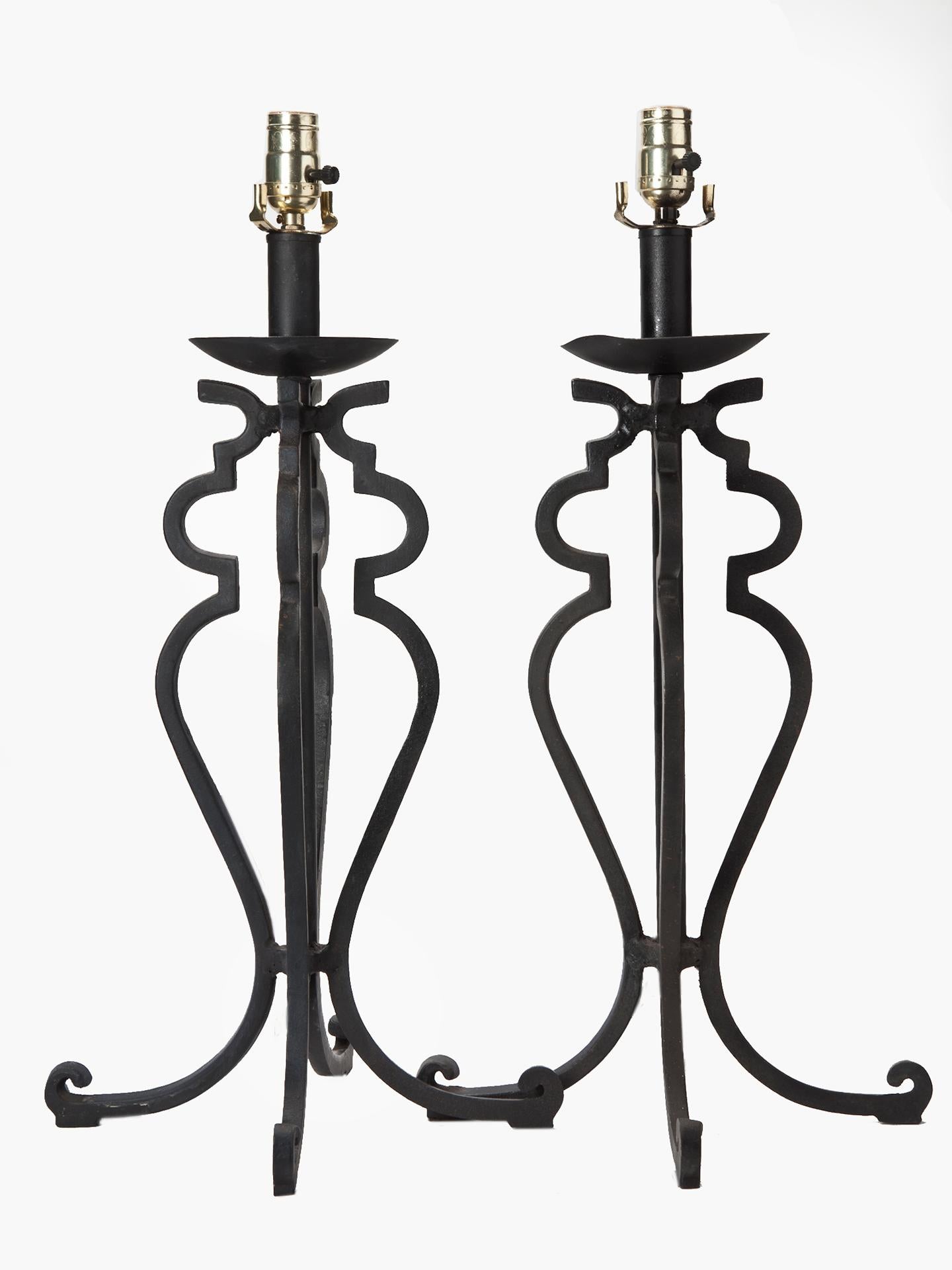 wrought iron bedside lamps