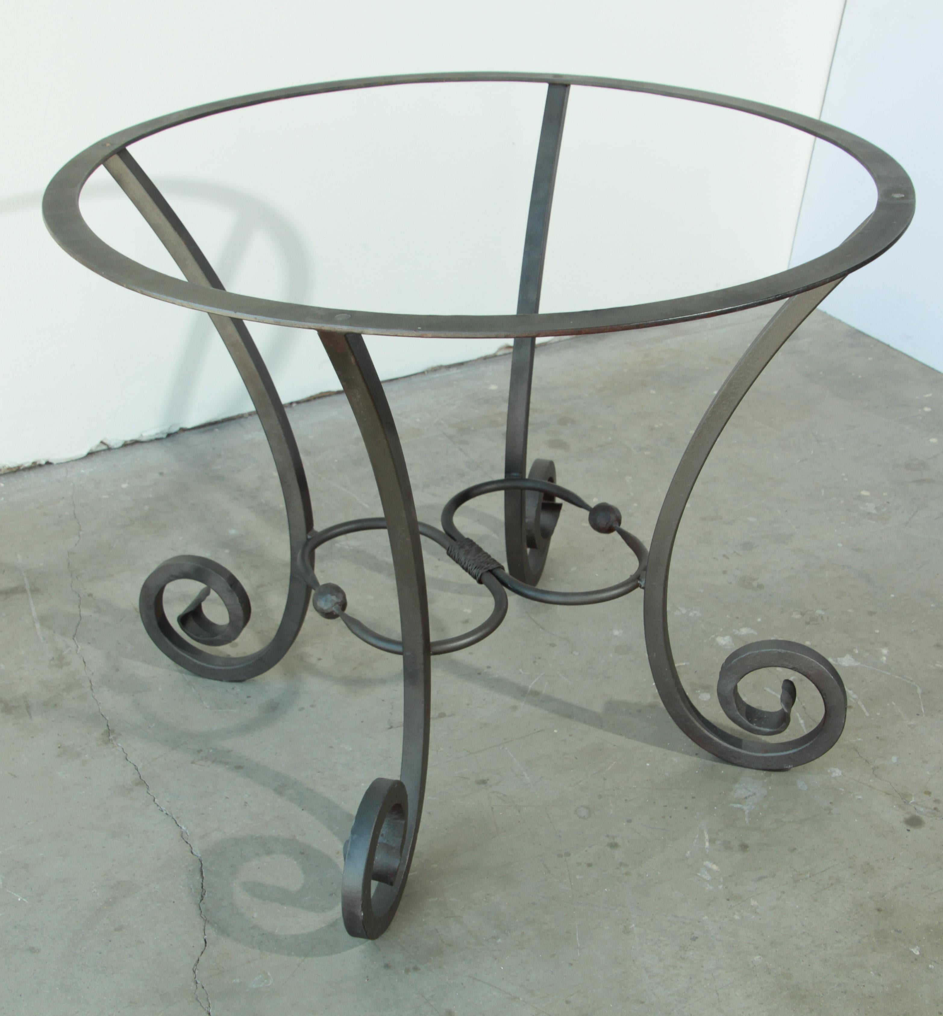Wrought Iron Table with Glass Top 5