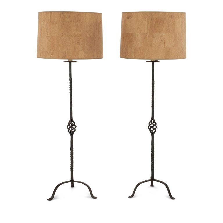 Wrought Iron Tall Lamps For Sale at 1stDibs