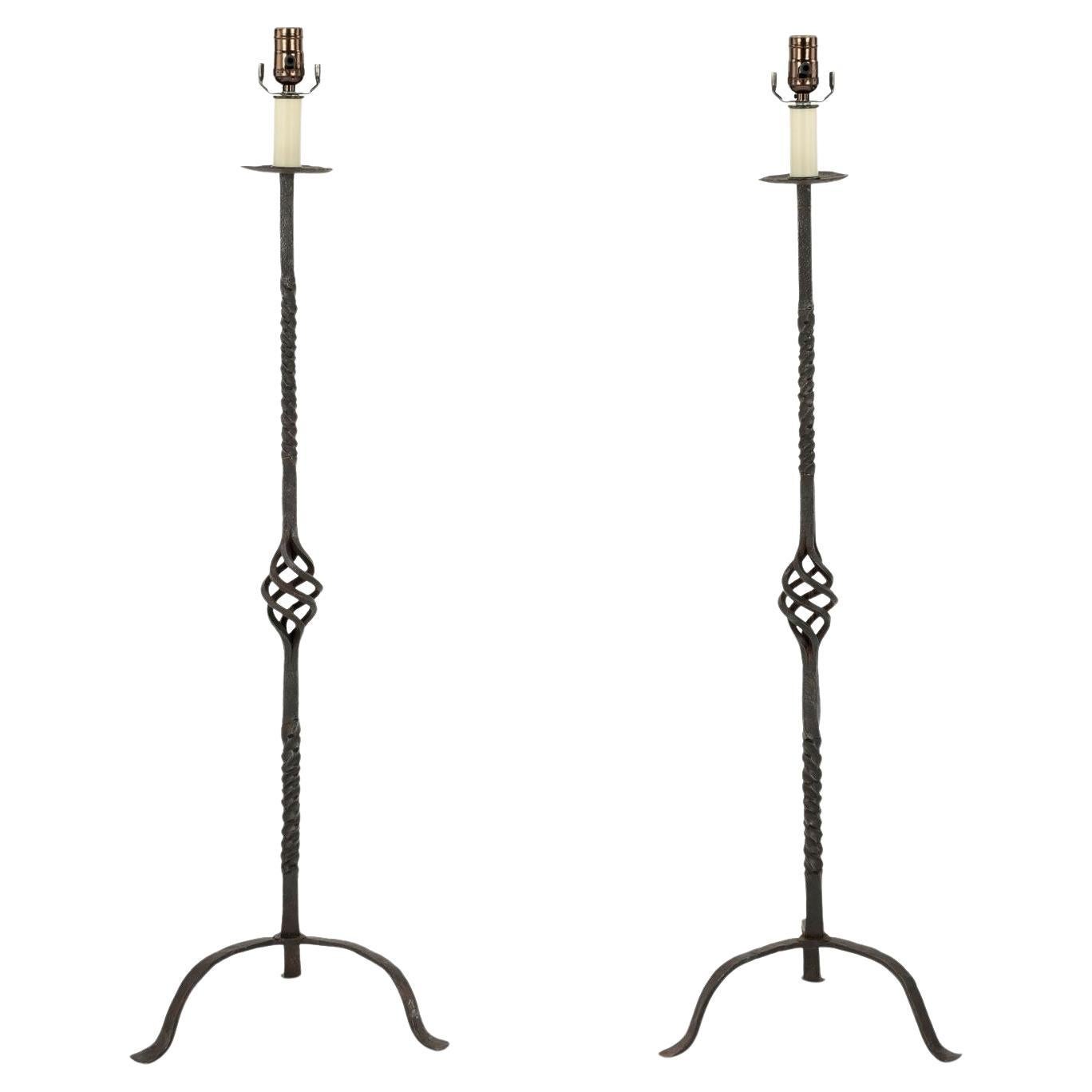 Wrought Iron Tall Lamps