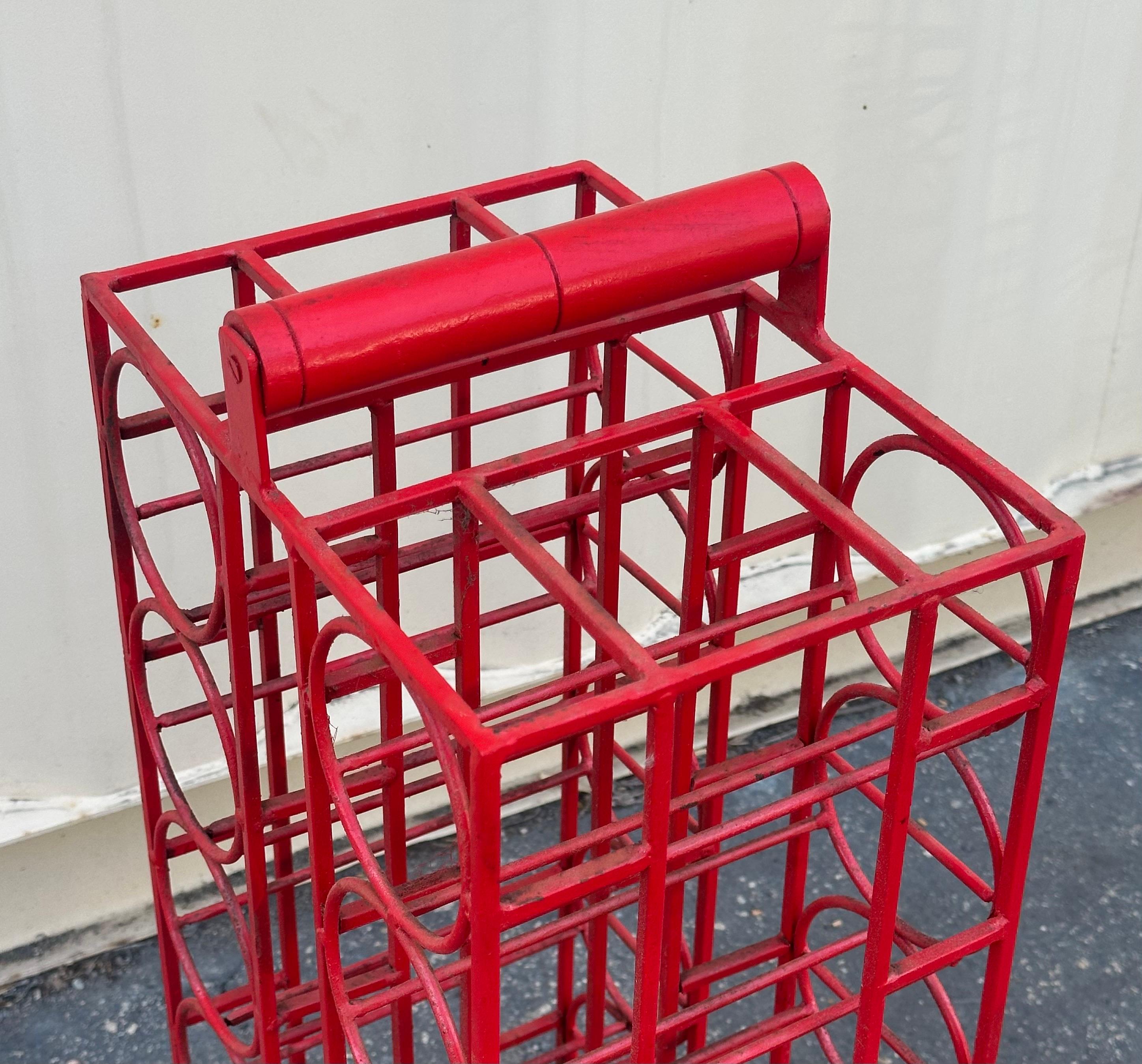 Wrought Iron Ten Bottle Wine Rack by Arthur Umanoff For Sale 6