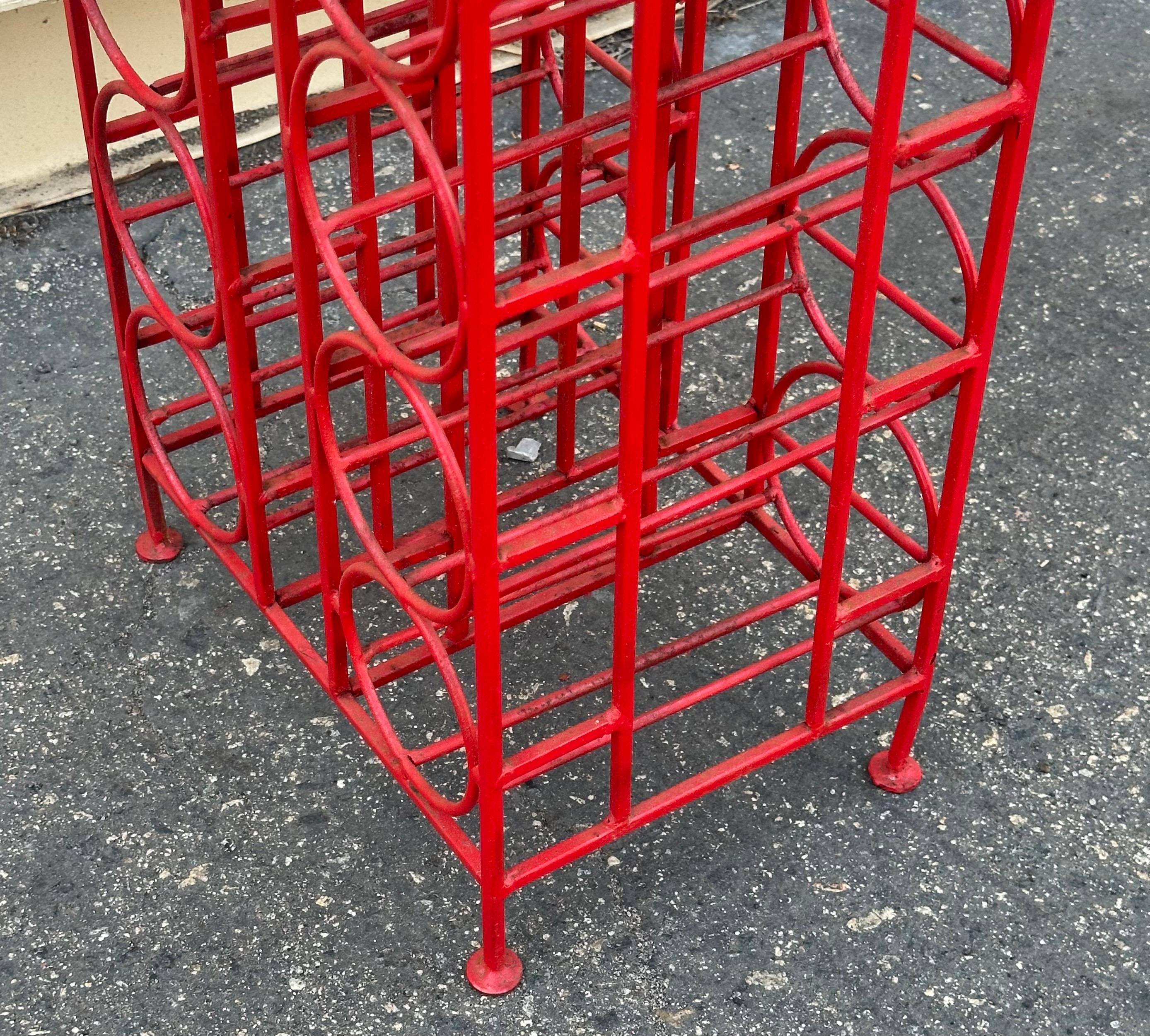 Wrought Iron Ten Bottle Wine Rack by Arthur Umanoff For Sale 8