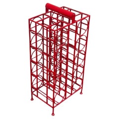 Portabottiglie in ferro battuto da dieci bottiglie di Arthur Umanoff