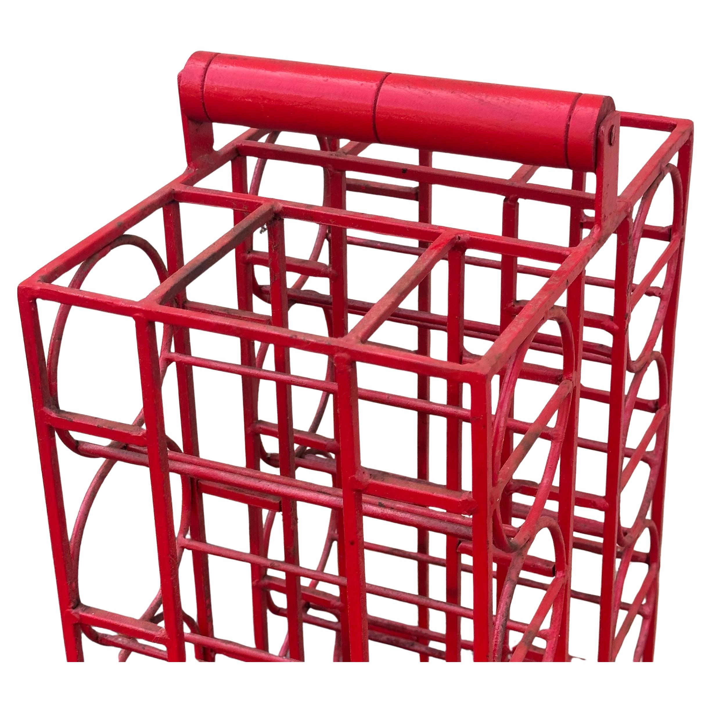 American Wrought Iron Ten Bottle Wine Rack by Arthur Umanoff For Sale
