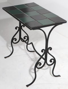 Wrought Iron Tile Top Table
