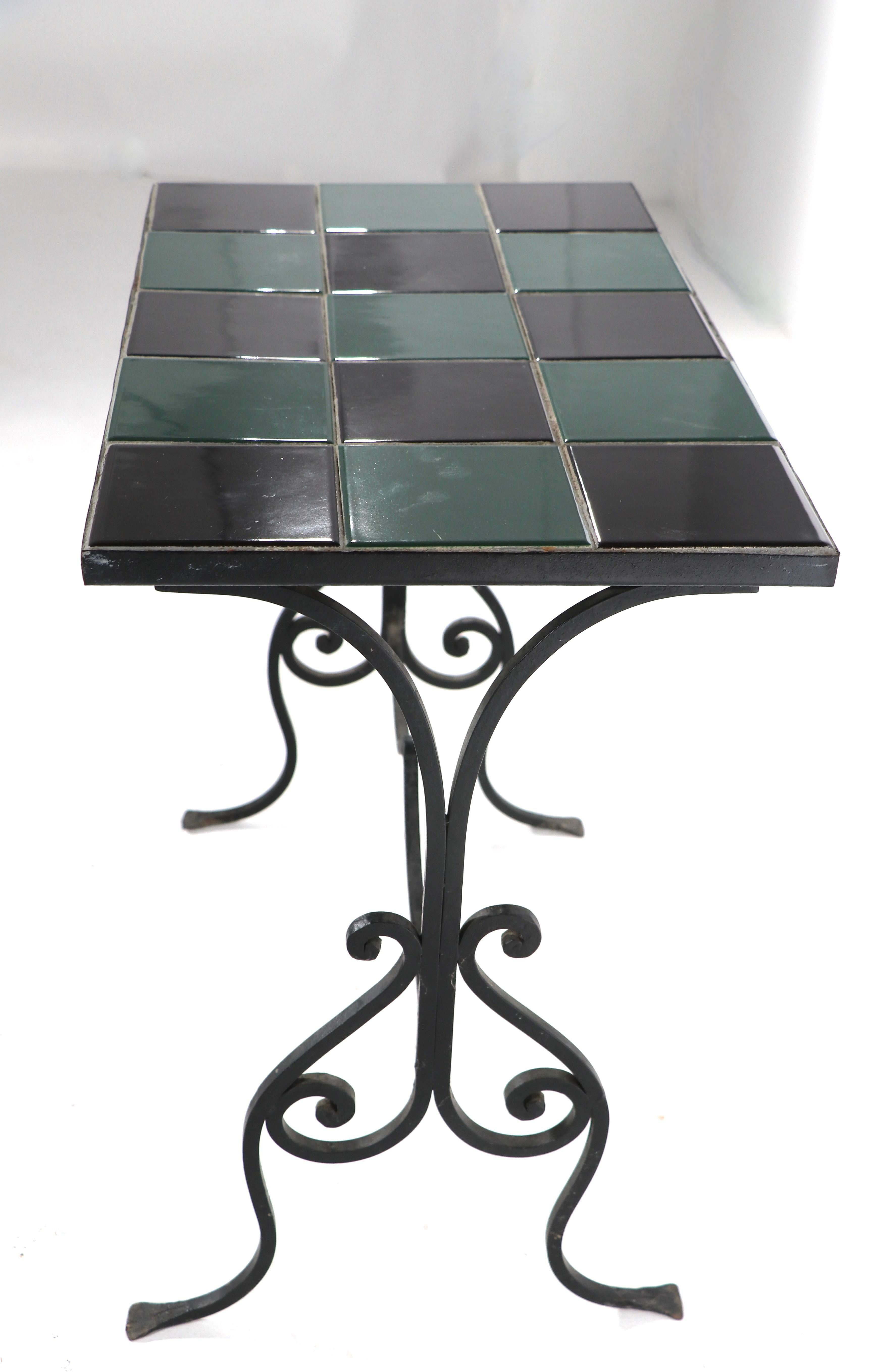 Ceramic Wrought Iron Tile Top Table