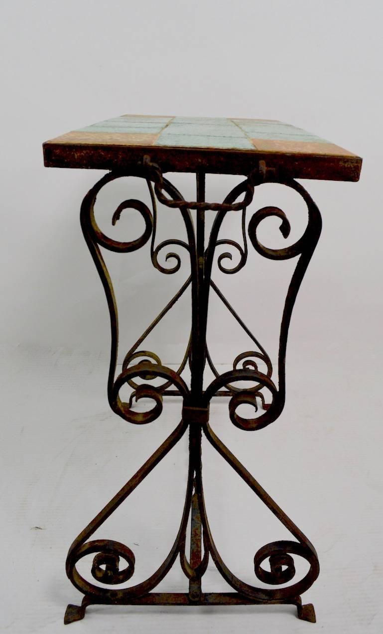 Wrought Iron Tile Top Table 1