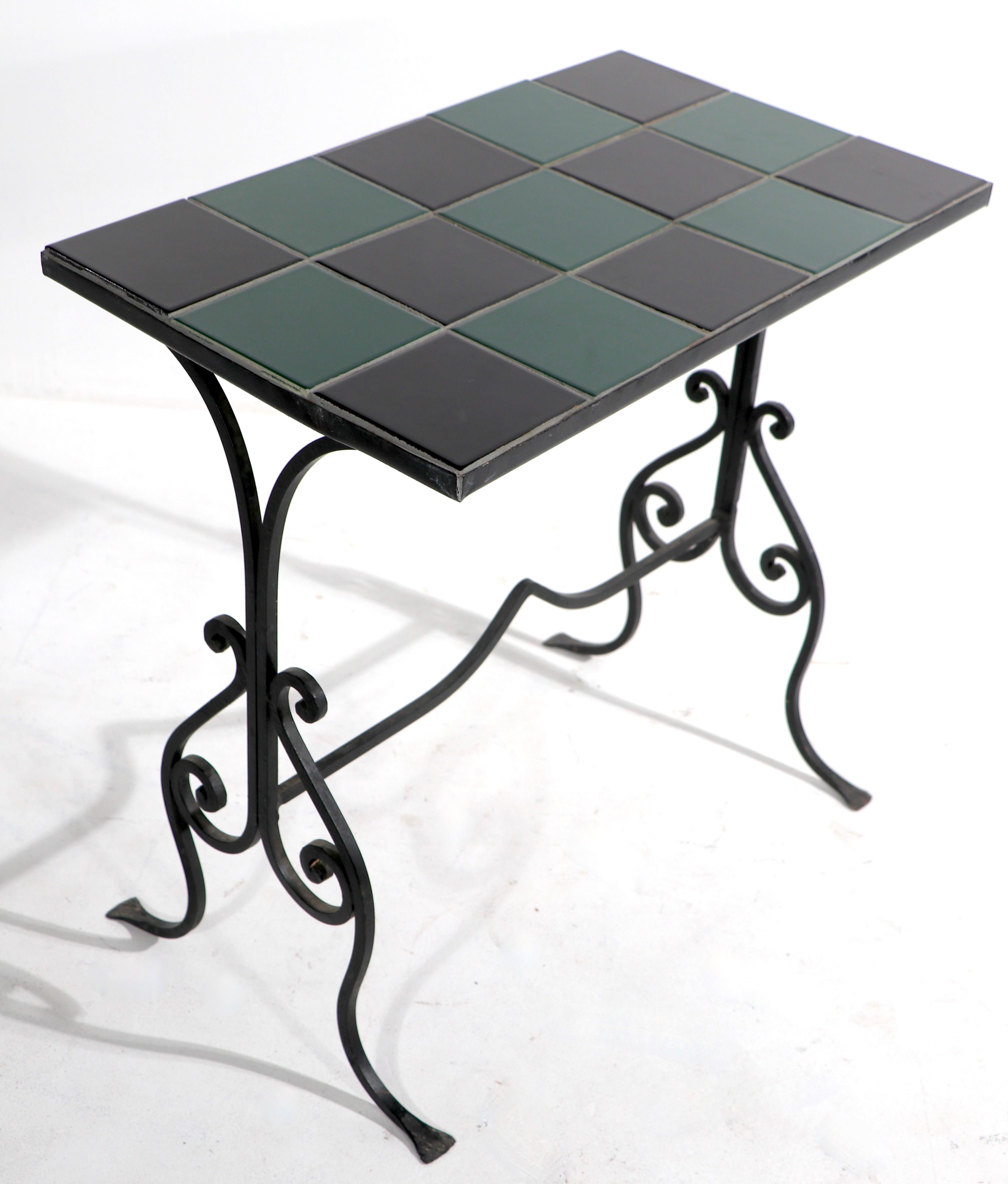 Wrought Iron Tile Top Table 1
