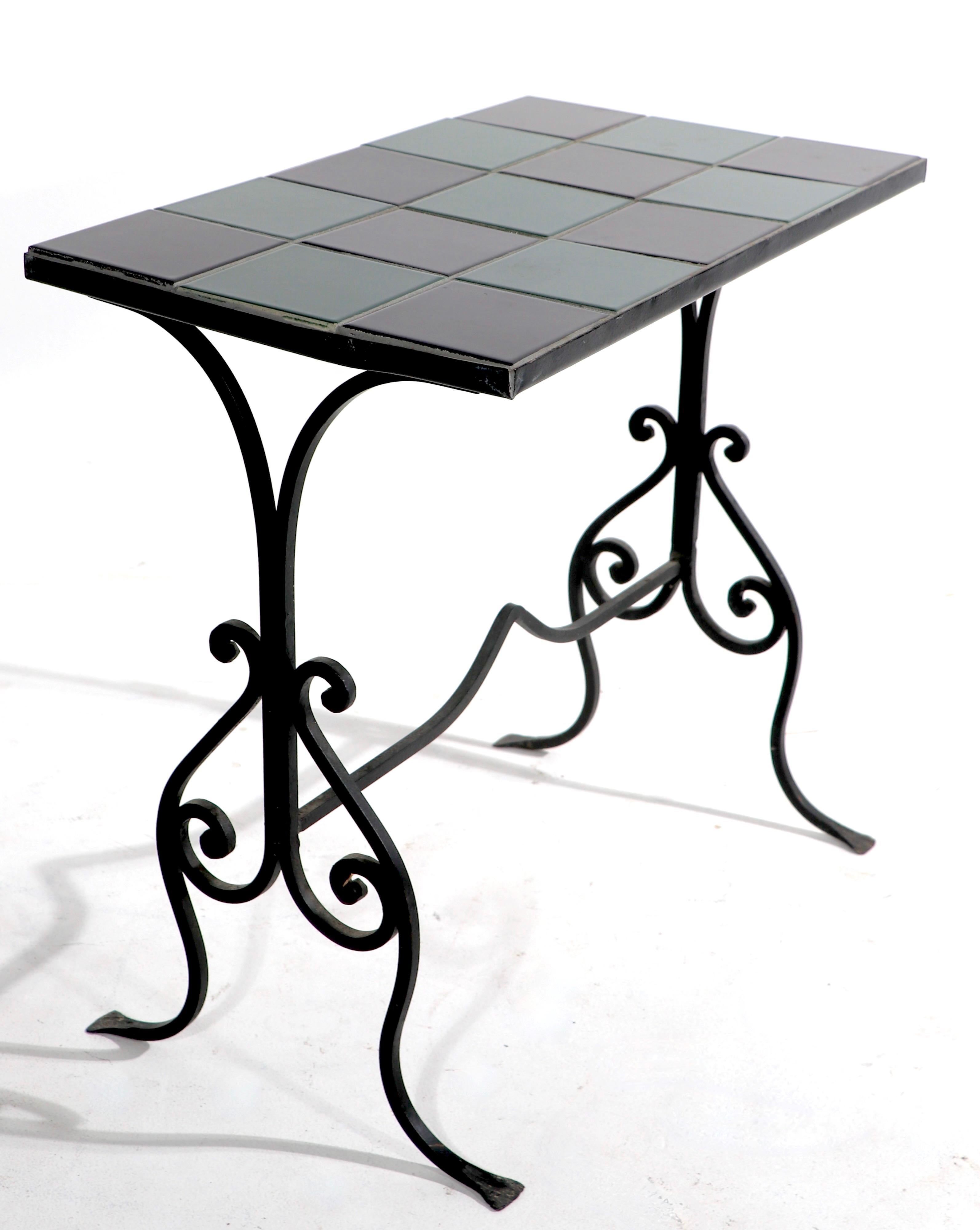 Wrought Iron Tile Top Table 2