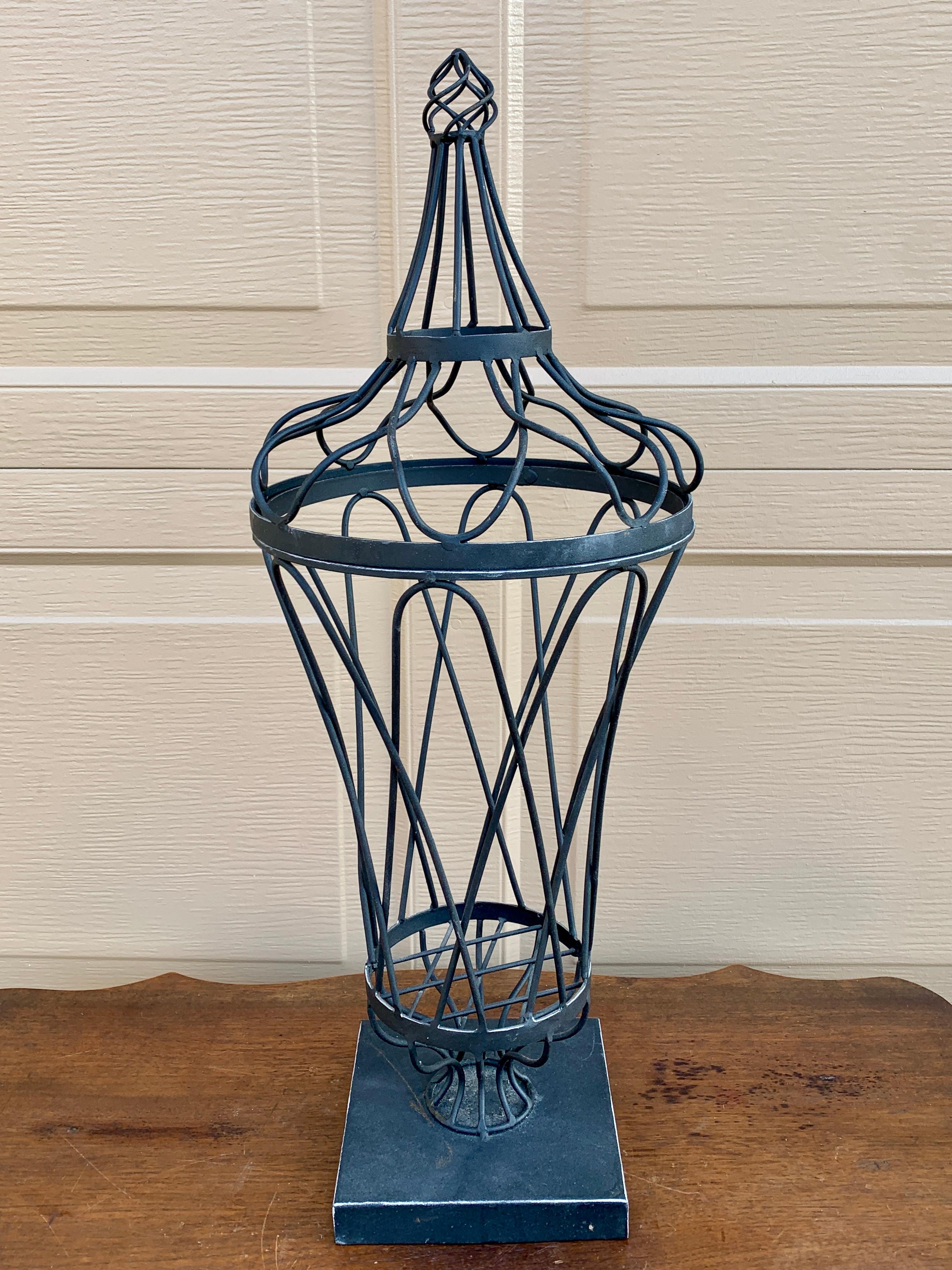 Wrought Iron Topiary Urn Form For Sale 5