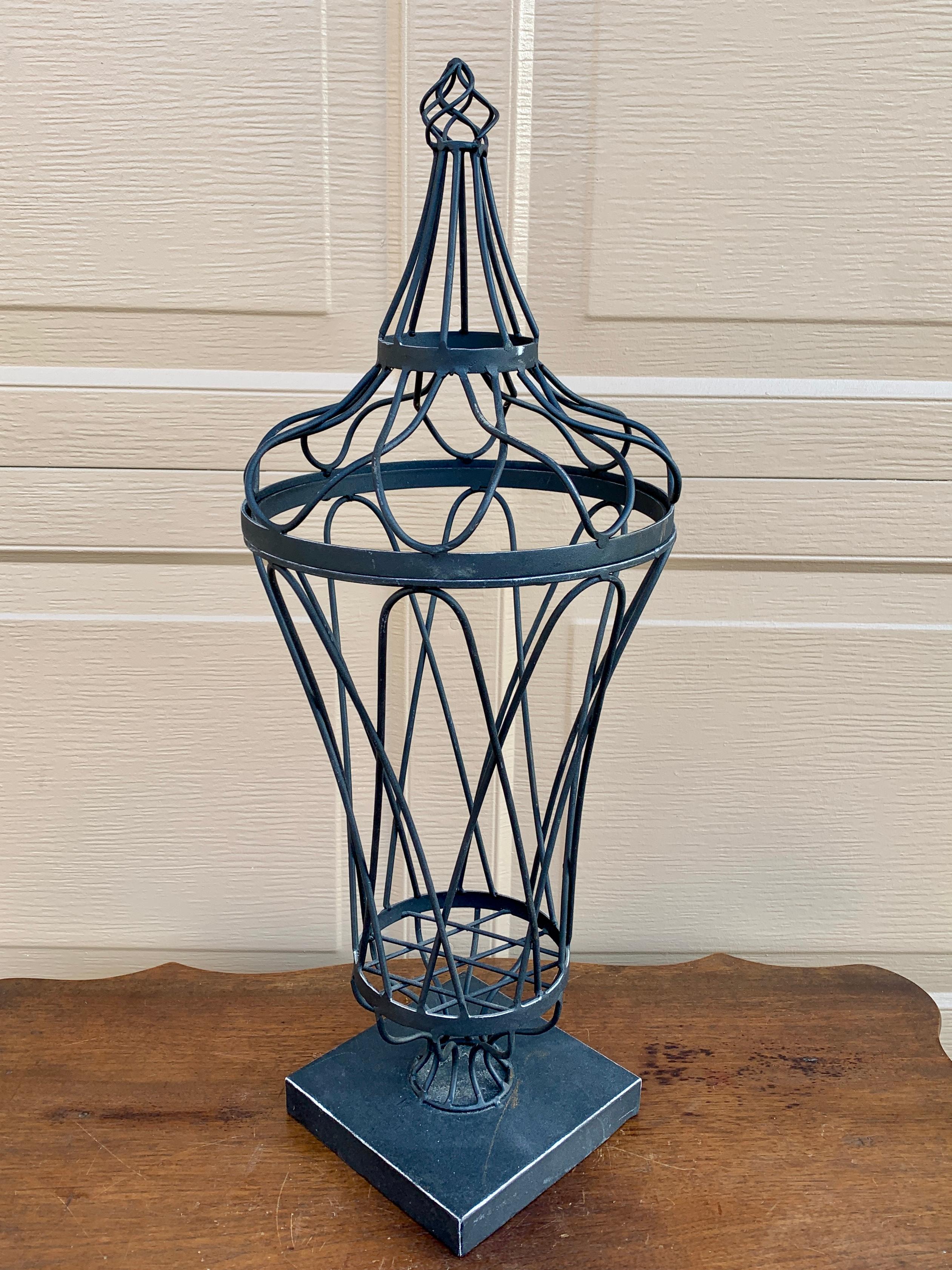 Wrought Iron Topiary Urn Form For Sale 3
