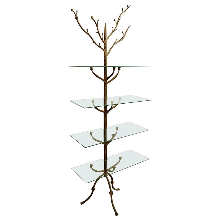 Wrought Iron Tree Shelf at 1stDibs