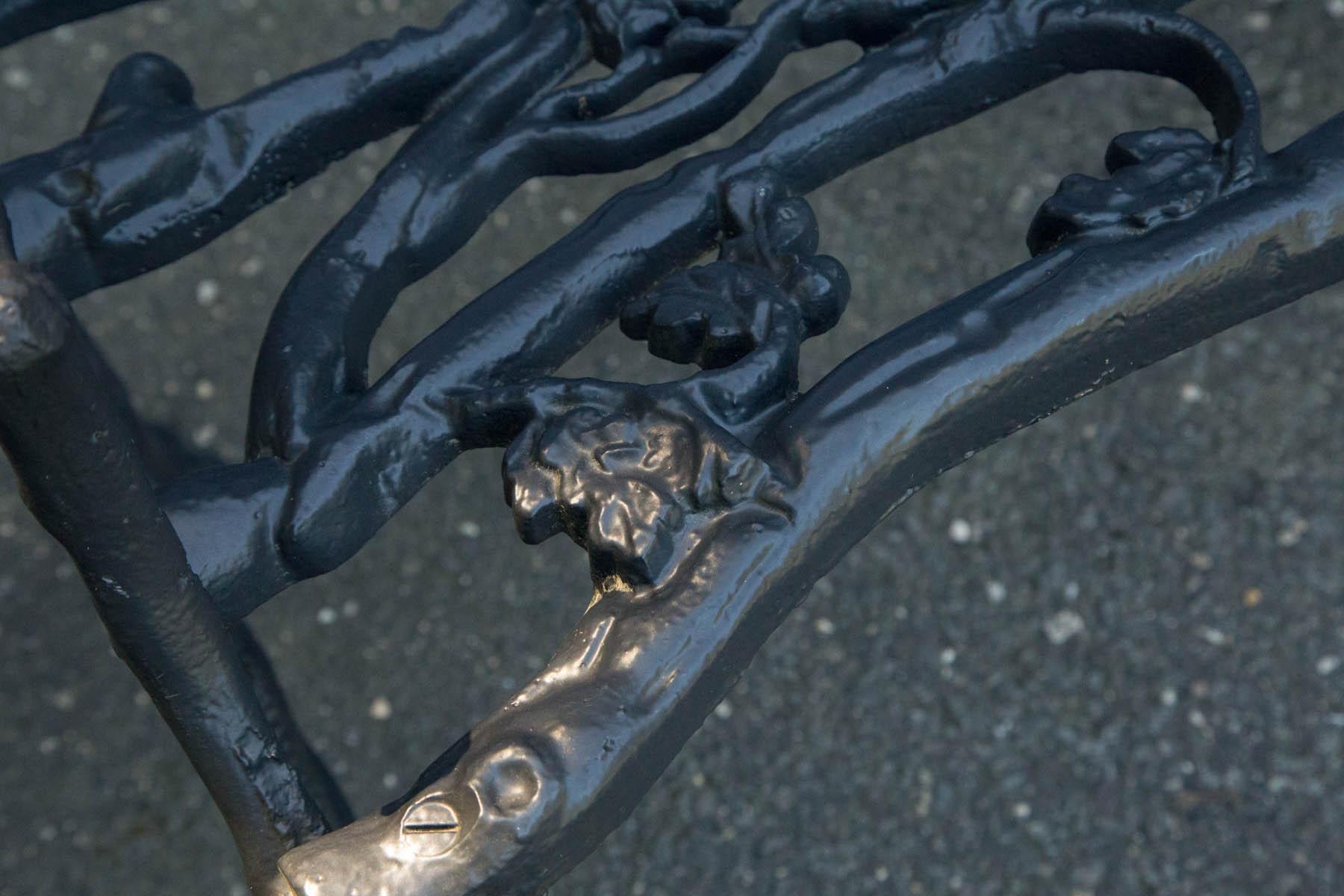 Unknown Wrought Iron Twig Form Bench For Sale