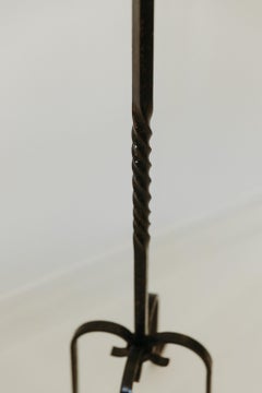 Wrought Iron Two-Arm Candelabra, France, Mid-20th Century