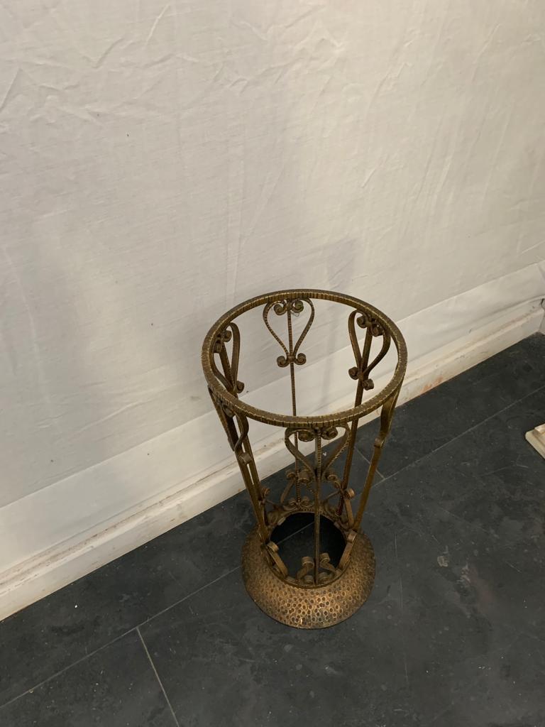 Mid-Century Modern Wrought Iron Umbrella Stand, 1960s For Sale
