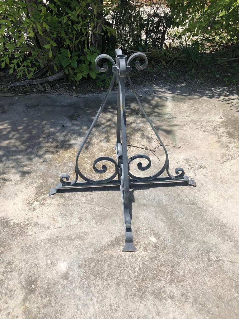 Wrought Iron Umbrella Stand For Sale at 1stDibs
