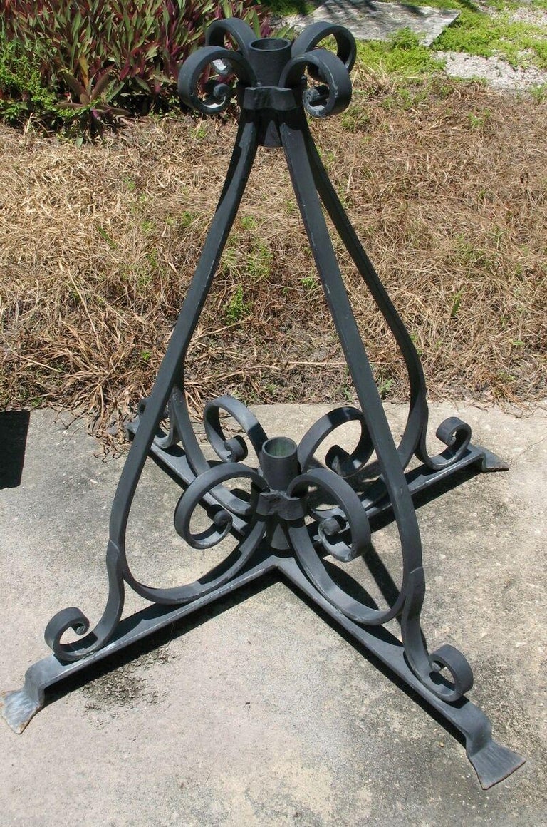 Wrought Iron Umbrella Stand For Sale at 1stDibs