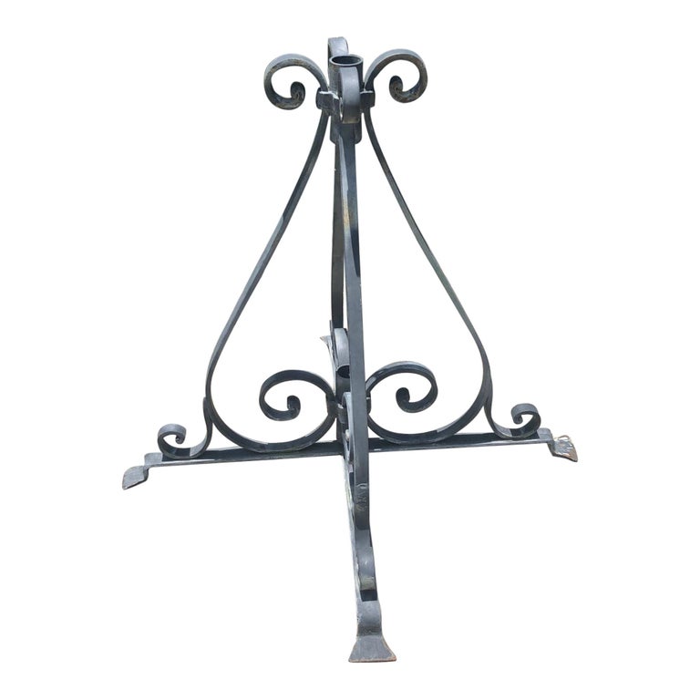 Wrought Iron Umbrella Stand For Sale at 1stDibs