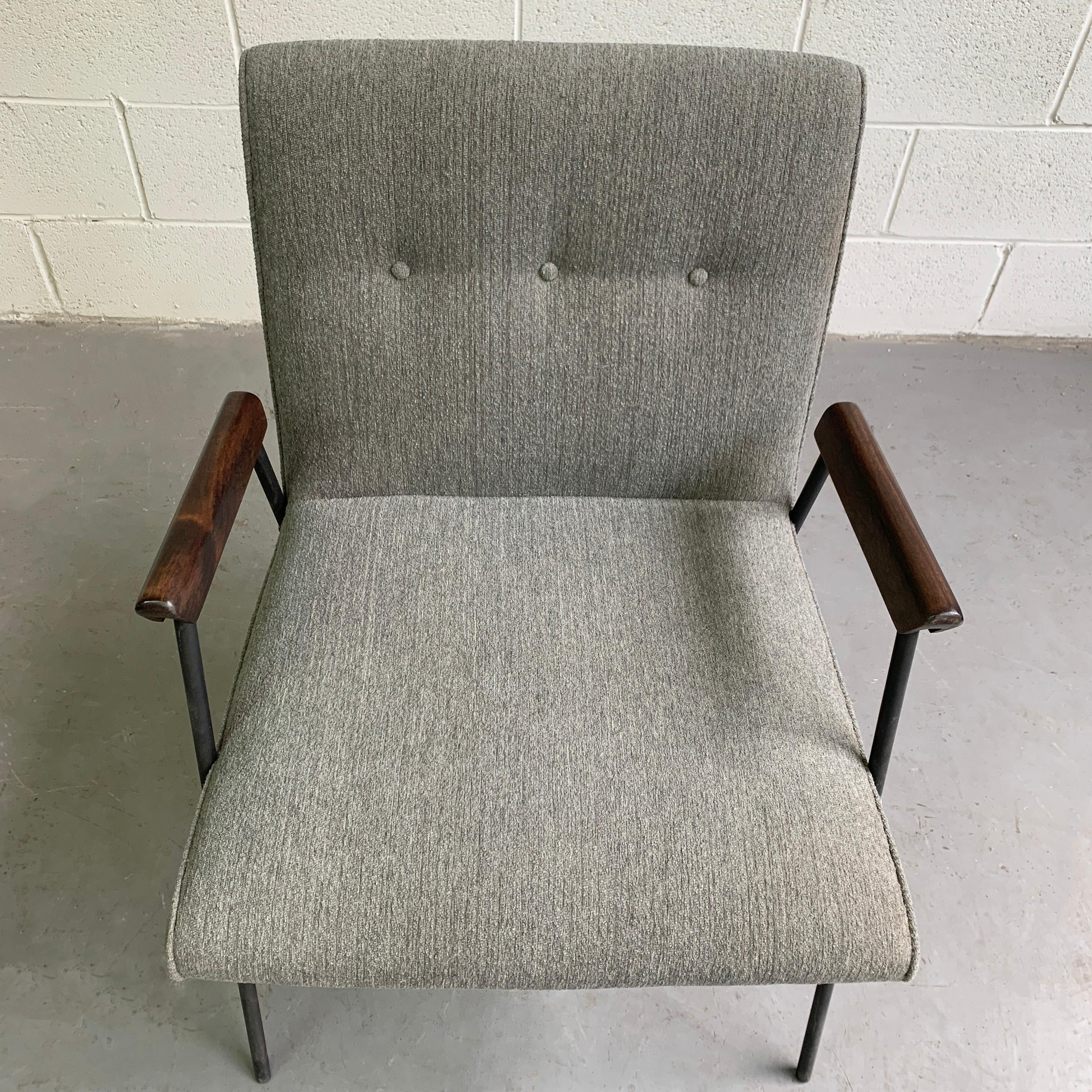 Wrought Iron Upholstered Armchair Attributed to Milo Baughman, Pacific Iron 3