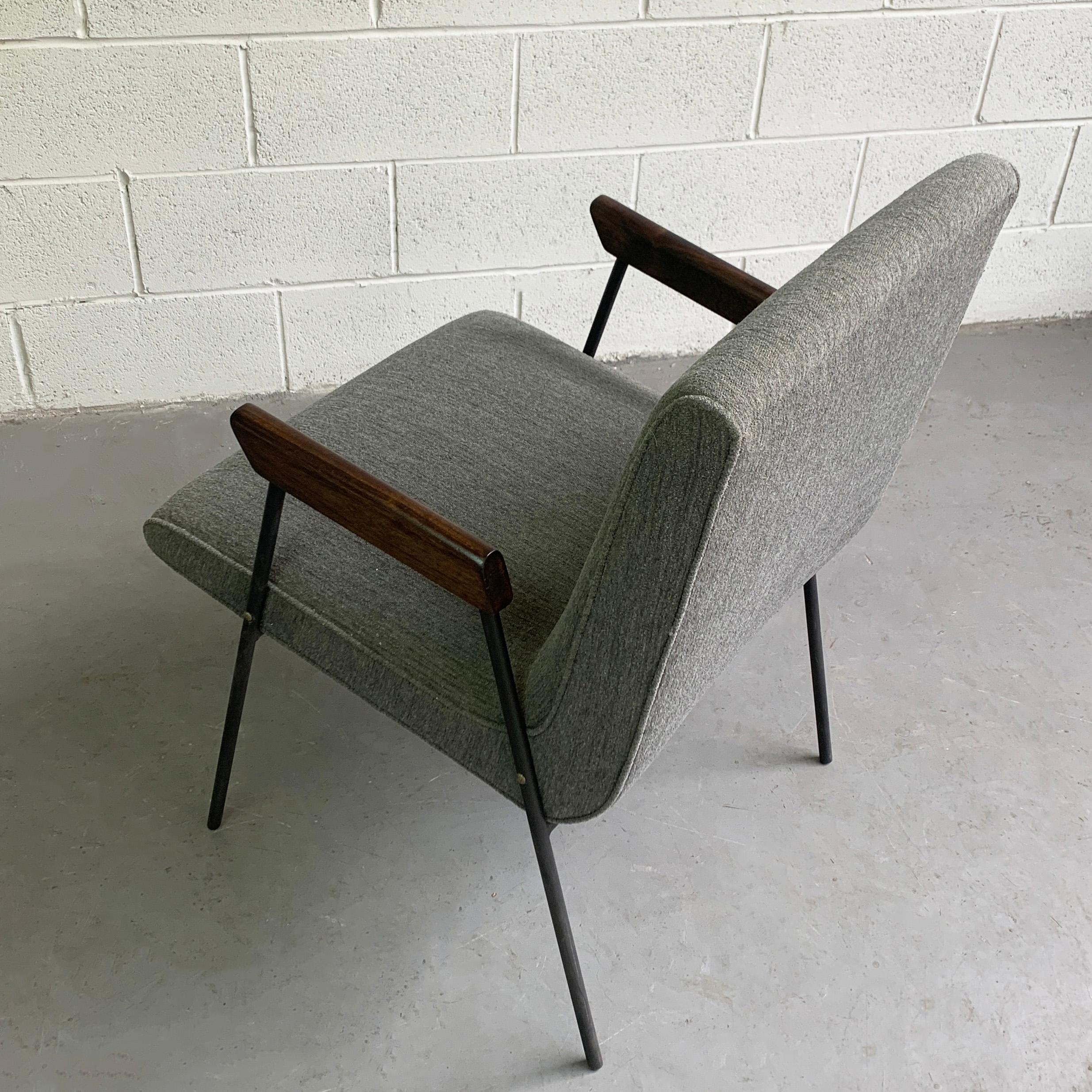 Wrought Iron Upholstered Armchair Attributed to Milo Baughman, Pacific Iron 2