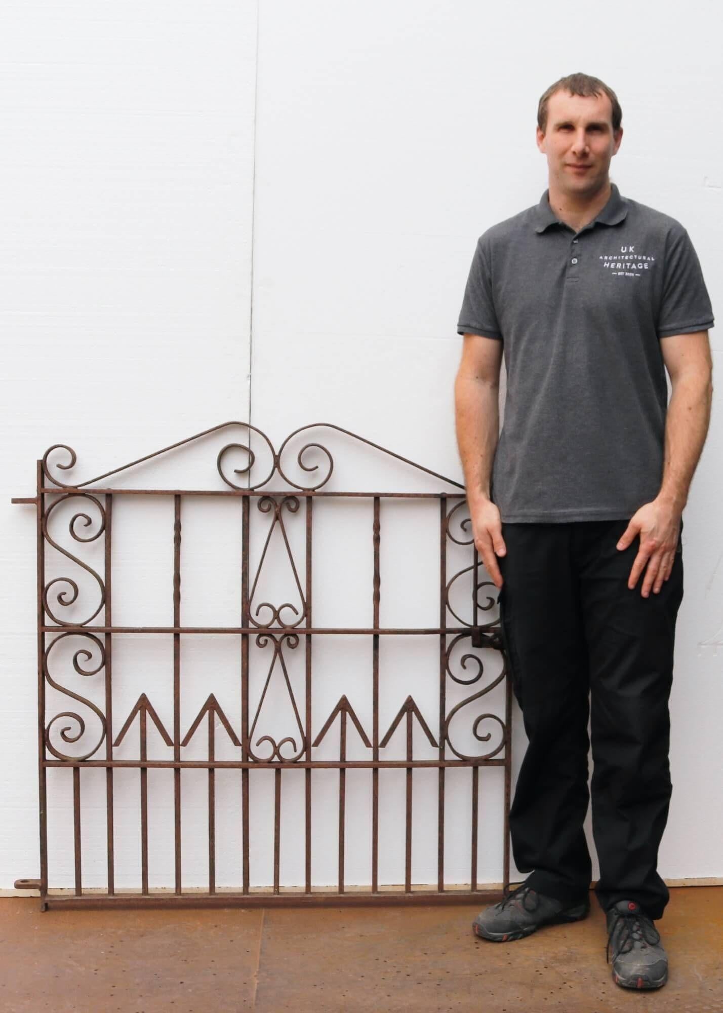 20th Century Wrought Iron Victorian Garden Gate For Sale