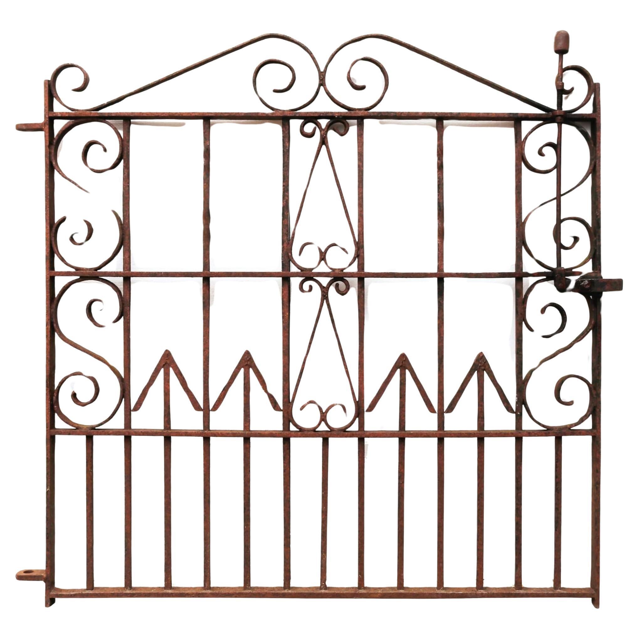 Wrought Iron Victorian Garden Gate For Sale