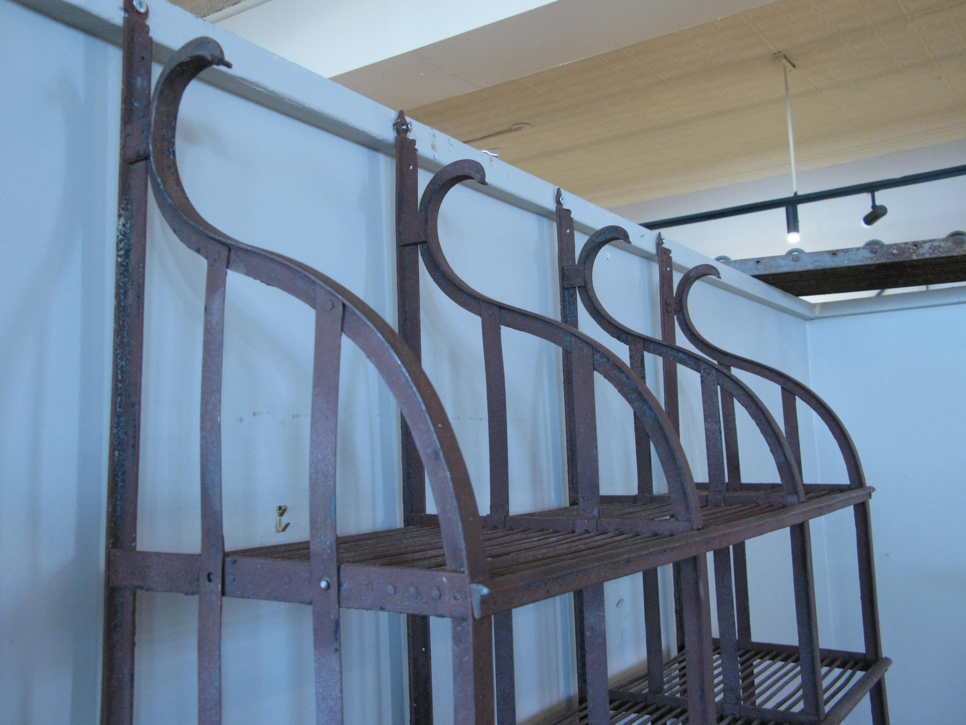 American Wrought Iron Wall-Hanging Shelving Rack