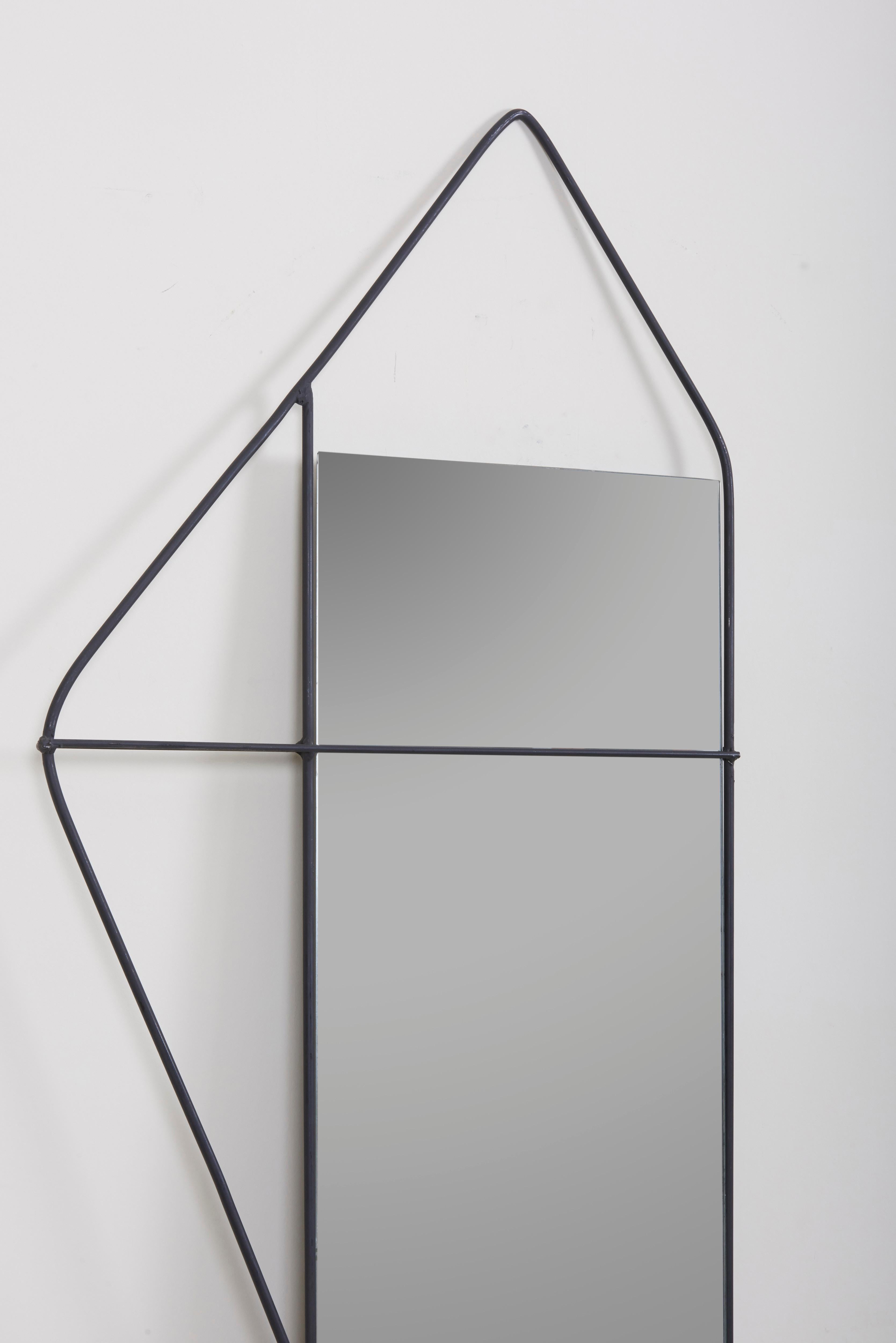 Wrought Iron Wall Mirror, US, 1960s In Fair Condition In Berlin, DE