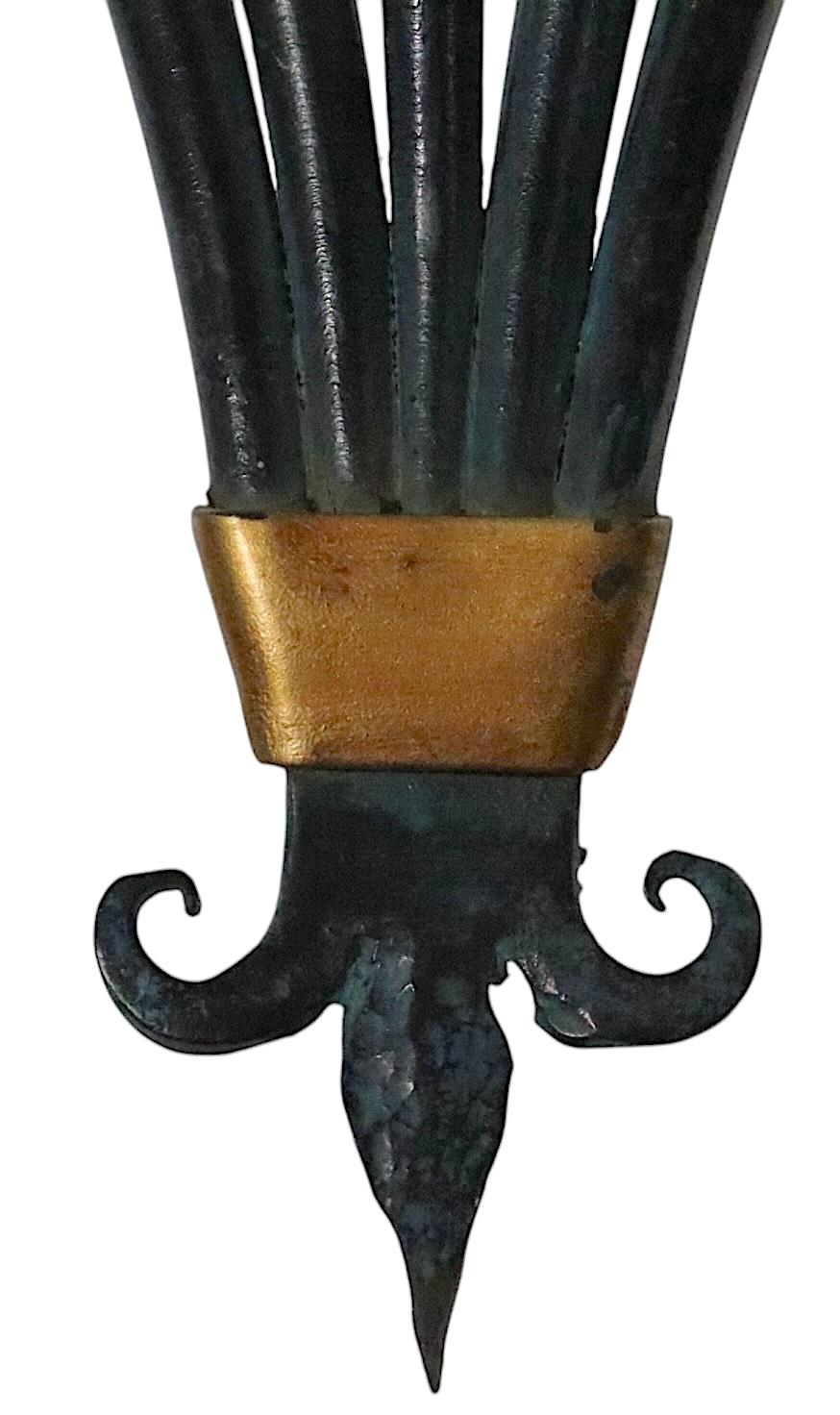 Mensola da parete in ferro battuto Made in Italy attribuita a Pier Luigi Colli in vendita 5