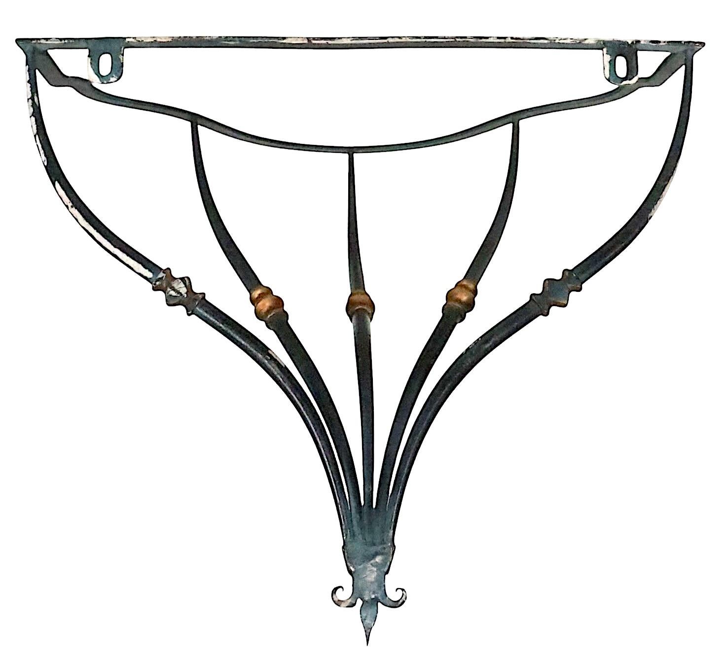 Mensola da parete in ferro battuto Made in Italy attribuita a Pier Luigi Colli in vendita 6
