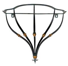 Consola de pared de hierro forjado Fabricada en Italia att. a Pier Luigi Colli