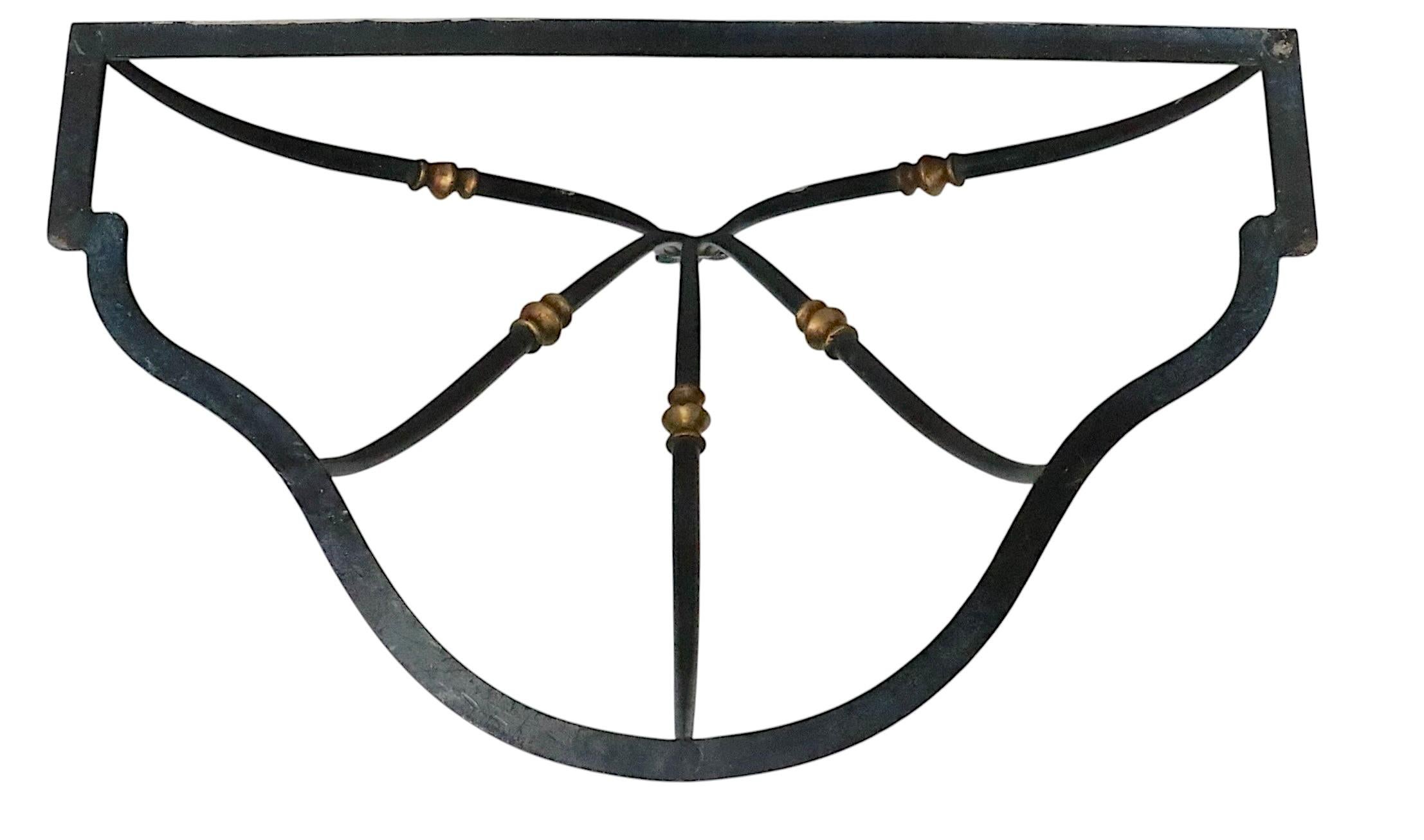 XX secolo Mensola da parete in ferro battuto Made in Italy attribuita a Pier Luigi Colli in vendita