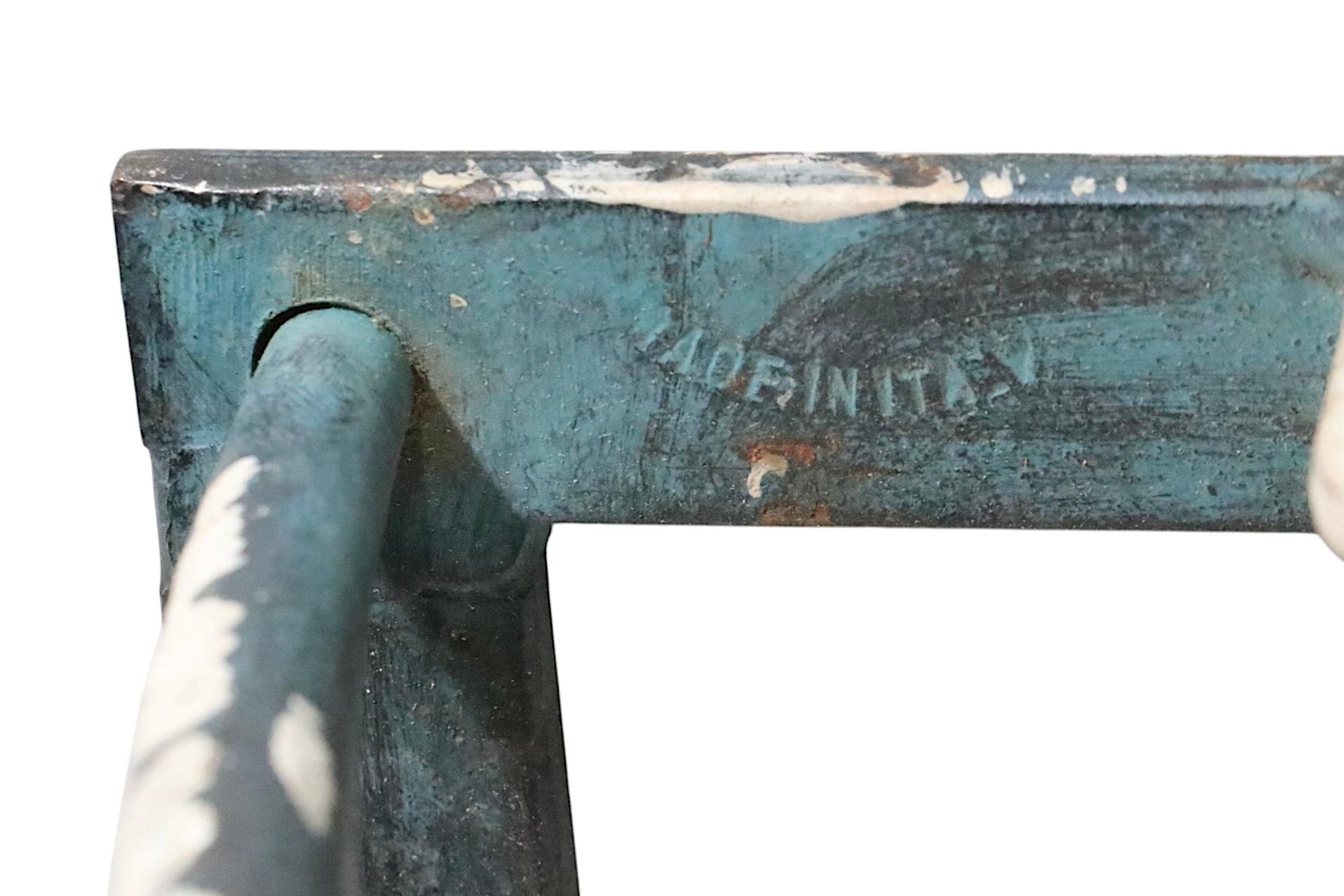 Mensola da parete in ferro battuto Made in Italy attribuita a Pier Luigi Colli in vendita 2
