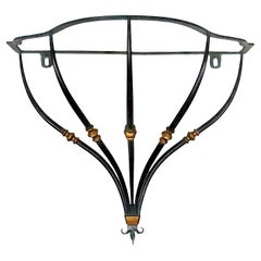 Wrought Iron Wall Mount Console Shelf Made in Italy att. to Pier Luigi Colli