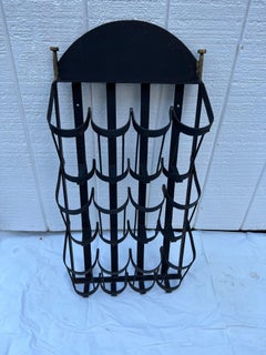 Wrought Iron Wall Mount Wine Bottle Holder