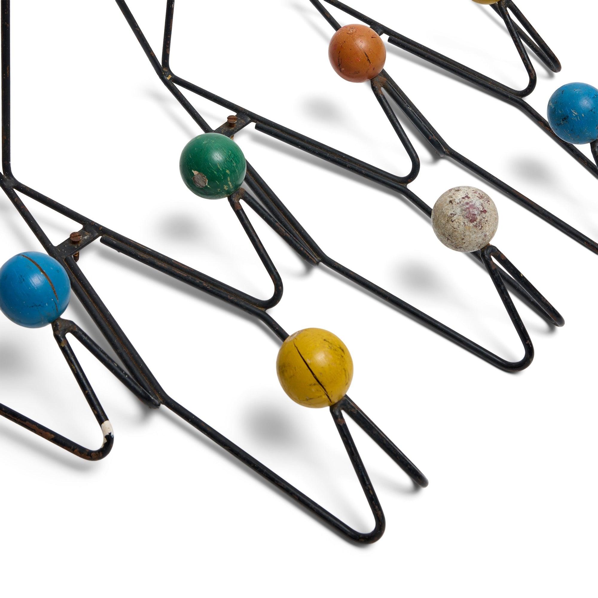 Wrought-Iron Wall Rack Attributed to Roger Feraud, 1960s In Excellent Condition For Sale In Sagaponack, NY