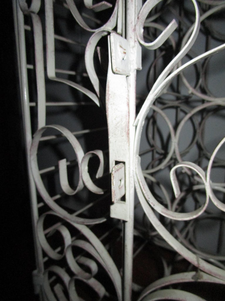 Wrought Iron White Mid Century Wine in the French Taste with