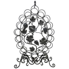 Wrought Iron Wine Rack, France, 1980s