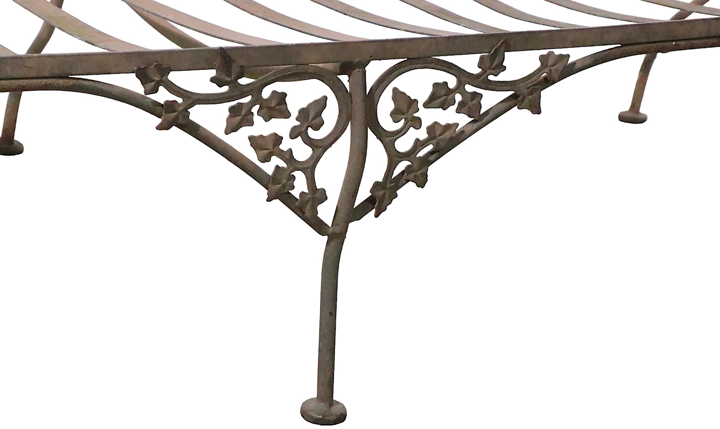 Wrought Iron Woodard Orleans Garden Patio Sunroom Sofa 5