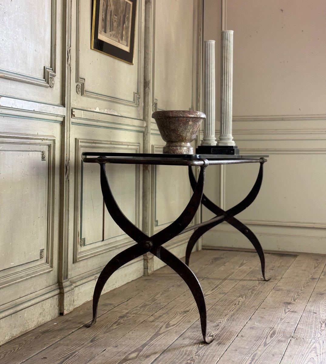 Schmiedeeisen Werkstatt Tisch CIRCA 1900 im Angebot 6