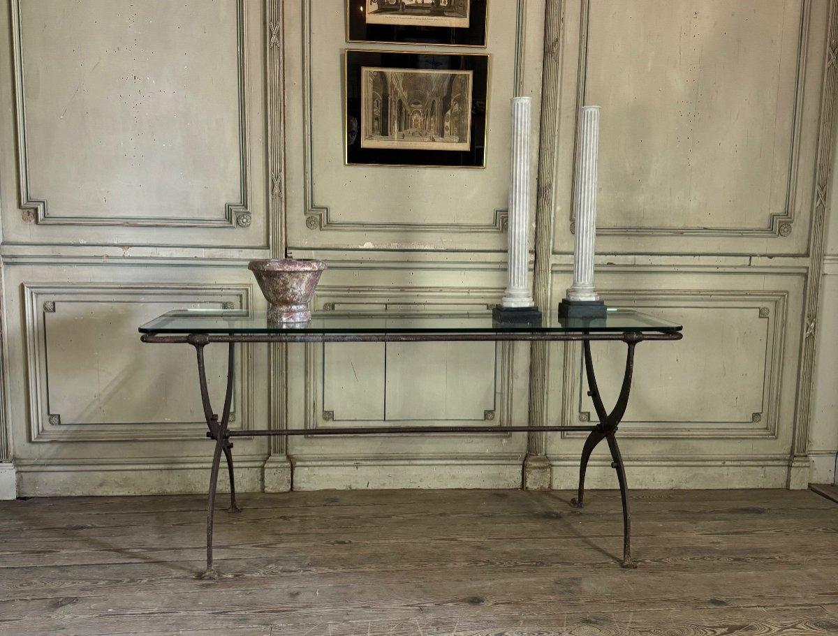Schmiedeeisen Werkstatt Tisch CIRCA 1900 (Napoleon III.) im Angebot