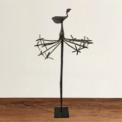 Wrought Iron Yoruba Ọ̀sanyìn Staff