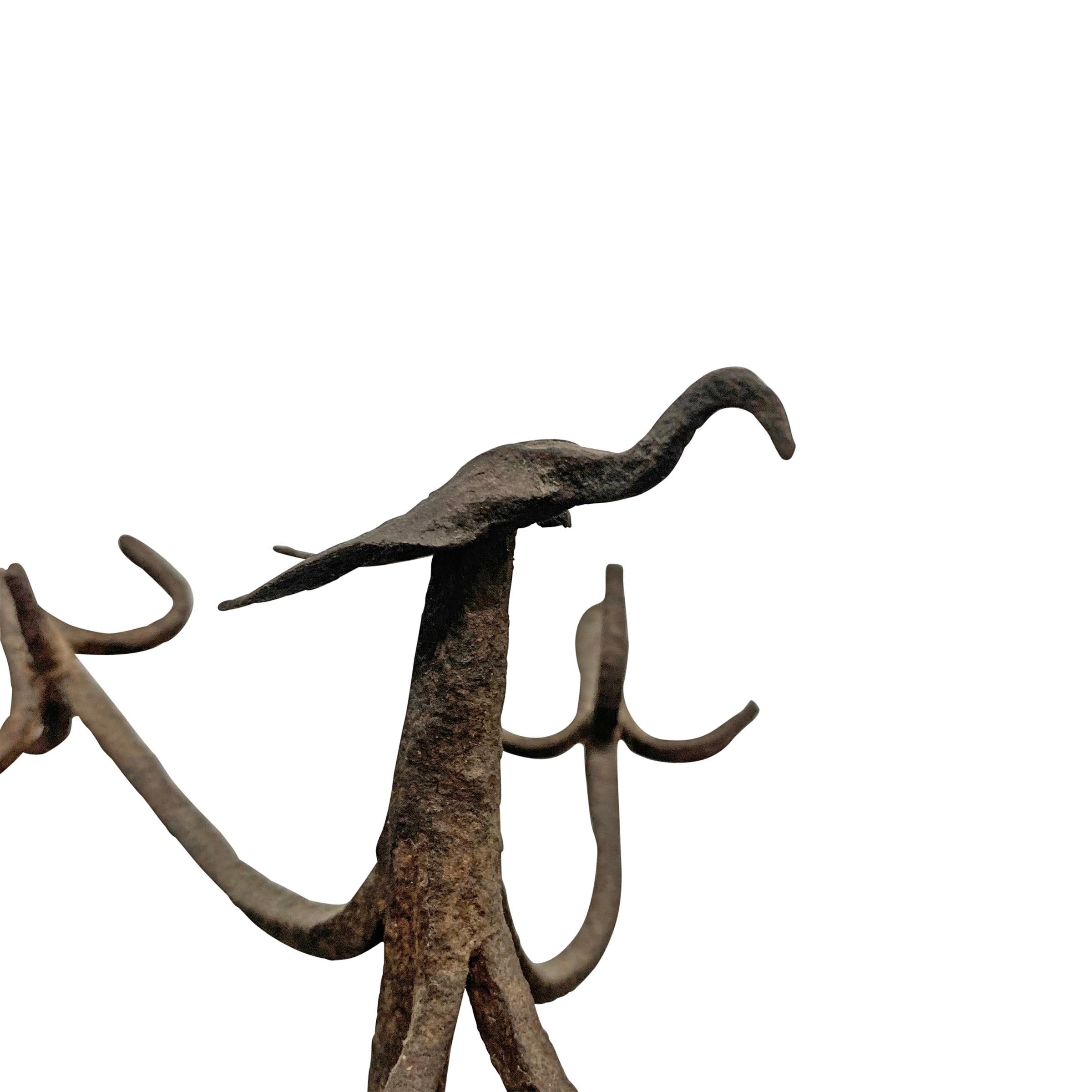 Nigerian Wrought Iron Yoruba Ọ̀sanyìn Staff