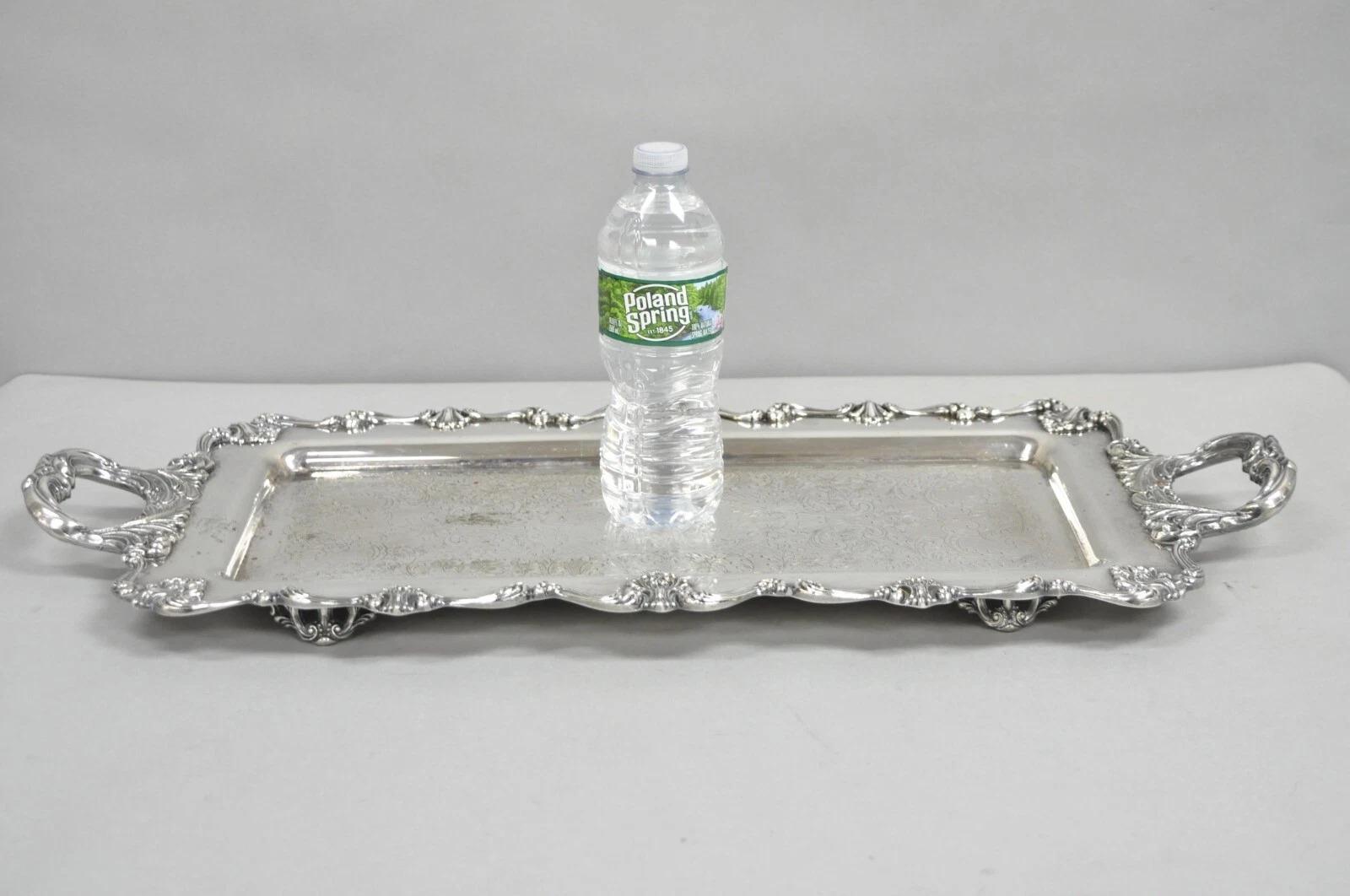 W&S Blackinton Victorian Silver Plated Narrow Serving Platter Dish Bar Tray For Sale 5