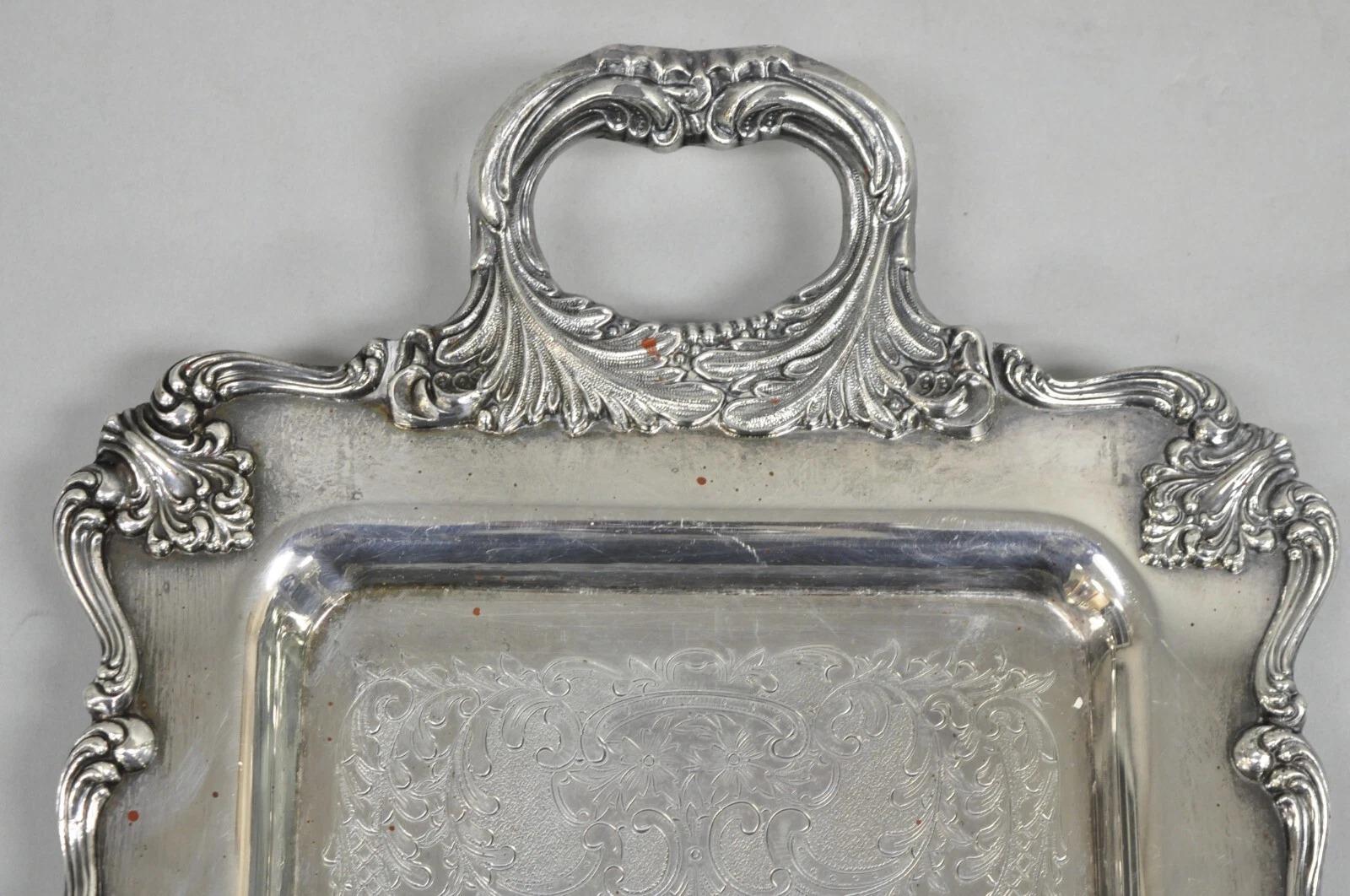 W&S Blackinton Victorian Silver Plated Narrow Serving Platter Dish Bar Tray For Sale 1